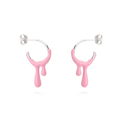 DOLCETTO DESIGNS WOMEN'S SILVER / PINK GELATO RASPBERRY HOOP - SILVER