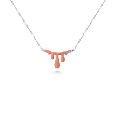 DOLCETTO DESIGNS WOMEN'S SILVER / ORANGE GELATO TANGERINE NECKLACE - SILVER