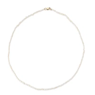 DOLCETTO DESIGNS WOMEN'S WHITE / NEUTRALS / GOLD PERLA - RECYCLED GOLD & SEED PEARL CHOKER