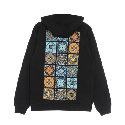 DOLLY NOIRE MEN'S ZIP HOODIE SWEATSHIRT PRINTED CIRCUIT BOARD HOODIE BLACK