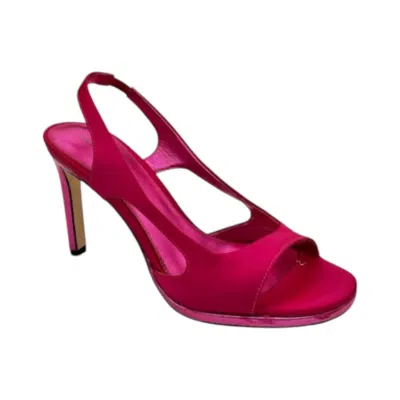 DONALD PLINER WOMEN'S KAYLAY SLINGBACK HEELED SANDALS IN FUCHSIA SATIN