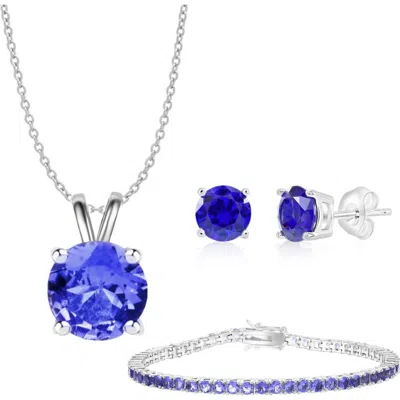 DONATELLO GIAN DONATELLO GIAN CREATED TANZANITE JEWELRY SET