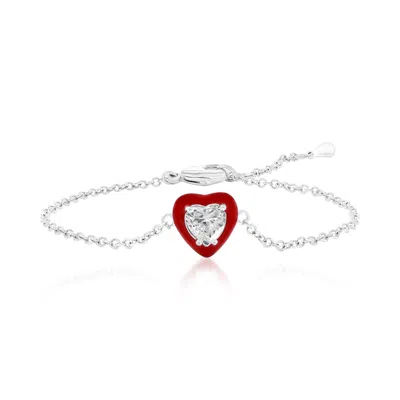 DONATELLO GIAN RED HALO HEART BRACELET