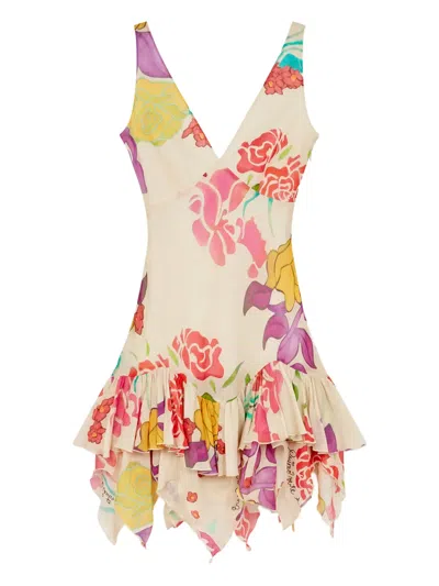 DONDE ESTEBAN FLORAL-PRINT MINI DRESS