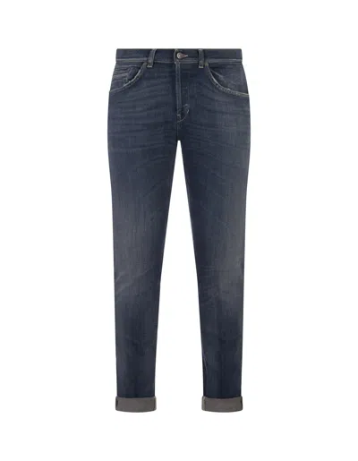 DONDUP GEORGE SKINNY JEANS IN DARK BLUE STRETCH DENIM