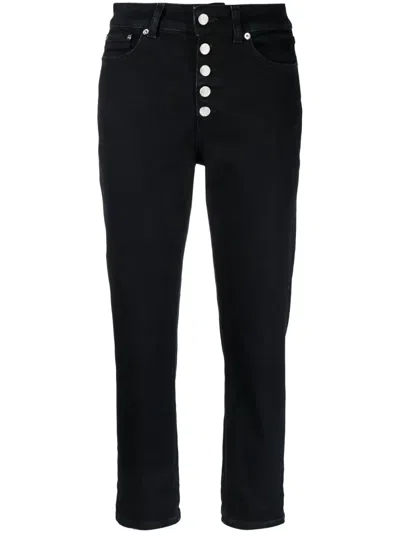 DONDUP HIGH-WAISTED CROPPED JEANS