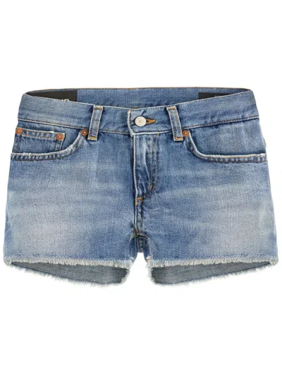 DONDUP LOGO-PLAQUE DENIM SHORTS