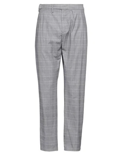 DONDUP DONDUP MAN PANTS LIGHT GREY SIZE 35 COTTON, ELASTANE