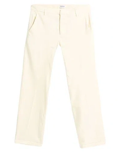 DONDUP DONDUP MAN PANTS CREAM SIZE 38 LINEN, LYOCELL, ELASTANE