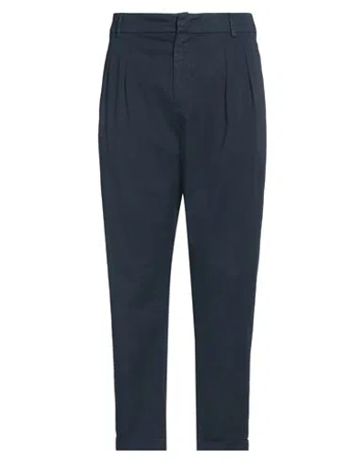 DONDUP DONDUP MAN PANTS MIDNIGHT BLUE SIZE 35 COTTON, ELASTANE