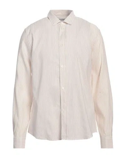 DONDUP DONDUP MAN SHIRT IVORY SIZE M COTTON, LINEN