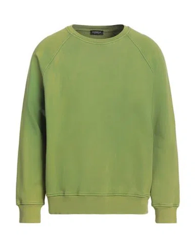 DONDUP DONDUP MAN SWEATSHIRT LIME GREEN SIZE L COTTON, ELASTANE