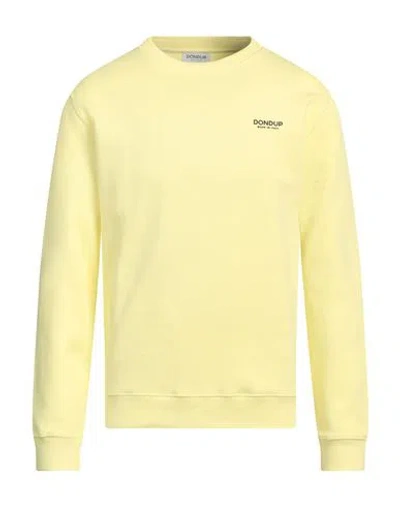 DONDUP DONDUP MAN SWEATSHIRT YELLOW SIZE S COTTON, ELASTANE