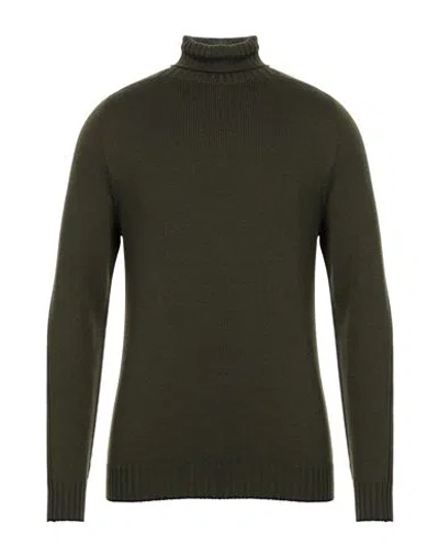 DONDUP DONDUP MAN TURTLENECK MILITARY GREEN SIZE 44 WOOL