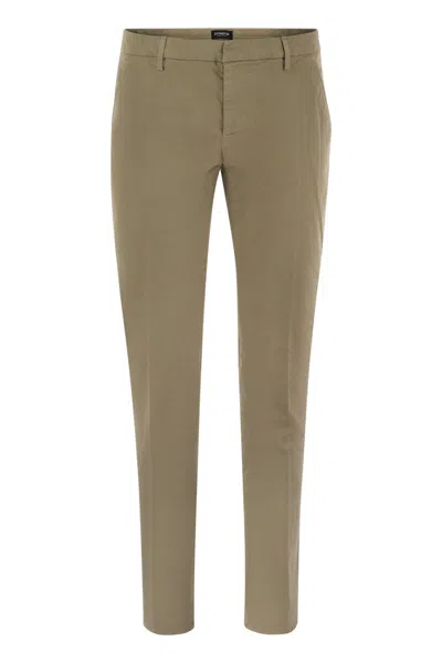 DONDUP DONDUP SPIRITISSIMO - REGULAR CHINO TROUSERS IN LIGHT GABARDINE
