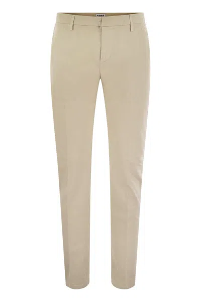 DONDUP DONDUP SPIRITISSIMO - REGULAR CHINO TROUSERS IN LIGHT GABARDINE