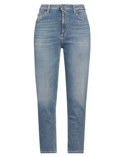 DONDUP DONDUP WOMAN JEANS BLUE SIZE 30 COTTON, ELASTANE