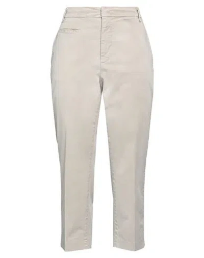DONDUP DONDUP WOMAN PANTS BEIGE SIZE 10 COTTON, ELASTANE