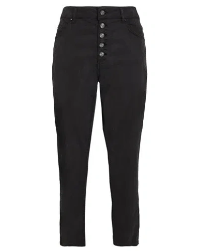 DONDUP DONDUP WOMAN PANTS BLACK SIZE 32 LYOCELL, COTTON, ELASTANE
