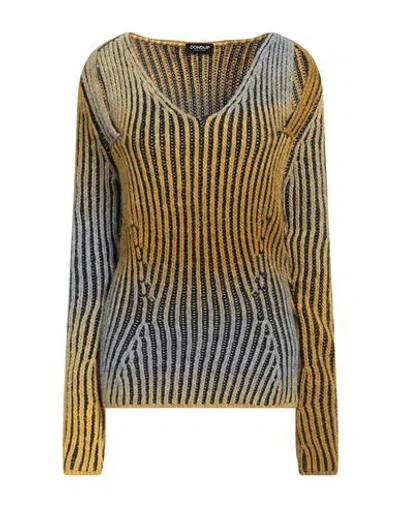 DONDUP DONDUP WOMAN SWEATER MUSTARD SIZE 6 ACRYLIC, WOOL, ALPACA WOOL