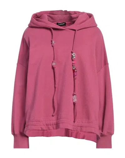 DONDUP DONDUP WOMAN SWEATSHIRT MAGENTA SIZE M COTTON, ELASTANE