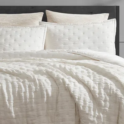 DONNA KARAN HOME MEDITATE LINEN SILK COVERLET, FULL QUEEN
