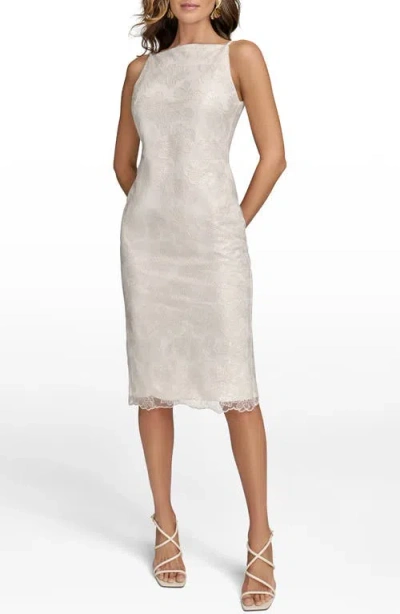 DONNA KARAN DONNA KARAN NEW YORK EMBELLISHED SHEATH DRESS