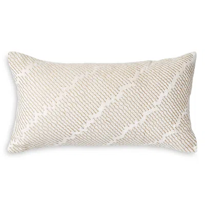 DONNA KARAN SEDUCTION COLLECTION EMBROIDERED DECORATIVE PILLOW, 11 X 22