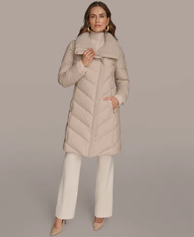 DONNA KARAN WOMEN'S STRETCH ZIP CLOSURE COAT