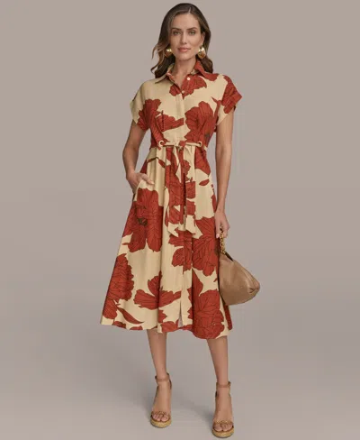 DONNA KARAN WOMEN'S TIE-WAIST SHIRTDRESS