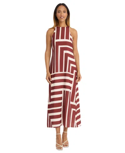 DONNA MORGAN WOMEN'S STRIPED SLEEVELESS MAXI DRESS