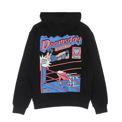 DOOMSDAY EL MALIGNO MEN'S LIGHTWEIGHT ZIP HOODIE SWEATSHIRT BLACK