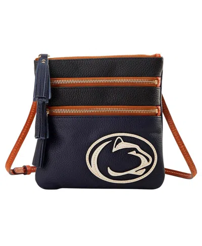 DOONEY & BOURKE PENN STATE NITTANY LIONS INFIELD TRIPLE ZIP CROSSBODY PURSE
