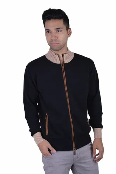 DORIANI DORIANI HERREN 100% KASCHMIR WILDLEDER GEPFLEGT REISSVERSCHLUSS PULLOVER M, L XL