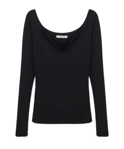 DOROTHEE SCHUMACHER STRUCTURED V-NECK TOP