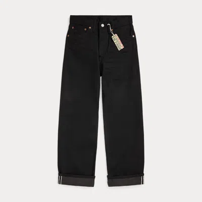 DOUBLE RL RALPH LAUREN HIGH BOY FIT BLACK SELVEDGE JEAN