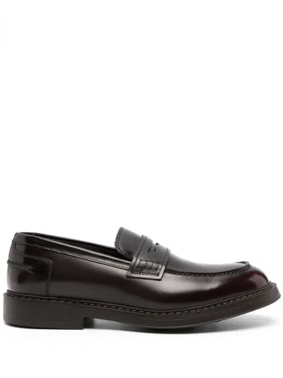 DOUCAL'S HIGH-SHINE LEATHER LOAFERS