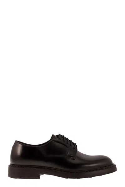 DOUCAL'S MEN'S LEATHER DERBY LACE-UP