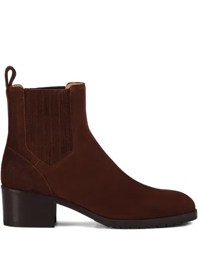 DOUCAL'S ELASTIC-PANEL SUEDE BOOTS
