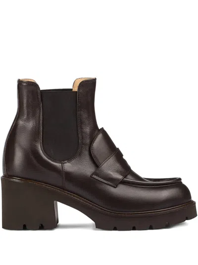 DOUCAL'S LOAFER-DETAIL BOOTS