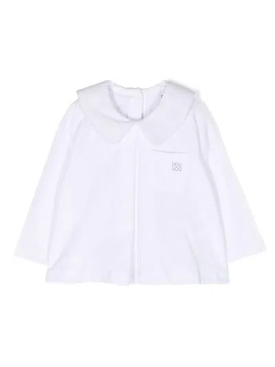 DOUUOD PETER PAN-COLLAR COTTON BLOUSE