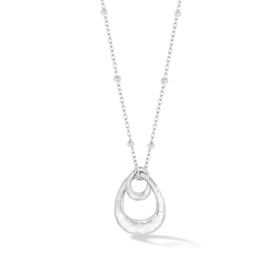 DOWER & HALL WOMEN'S ENTWINED SMALL DOUBLE OVAL PENDANT IN STERLING SILVER
