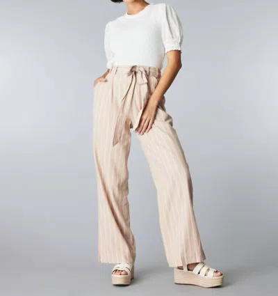 DOWNEAST SKYLAR STRAIGHT LEG TROUSER IN WARM TAUPE