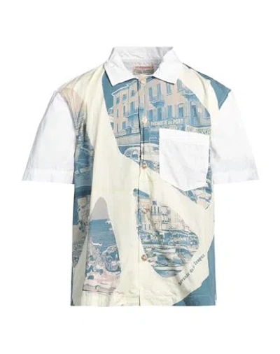 DR. COLLECTORS DR. COLLECTORS MAN SHIRT PASTEL YELLOW SIZE XL COTTON