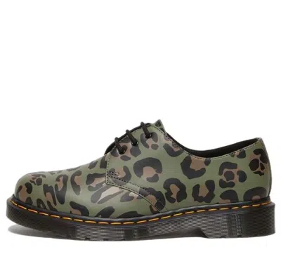 DR. MARTENS Dr. Martens 1461 Distorted Leopard Print Oxford Shoes 'Khaki Green'