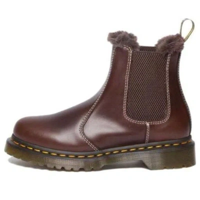 DR. MARTENS Dr. Martens 2976 Leonore Faux Fur Lined Chelsea Boots 'Dark Brown'