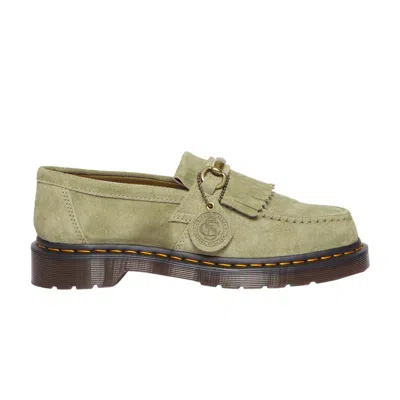 DR. MARTENS ADRIAN SNAFFLE DESERT OASIS SUEDE LOAFERS 'PALE OLIVE'