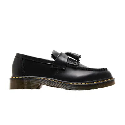 DR. MARTENS ADRIAN YELLOW STITCH LEATHER TASSEL LOAFER 'BLACK'