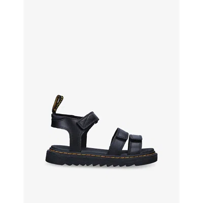 DR. MARTENS' BLACK KIDS' KLAIRE JUNOR LEATHER SANDAL