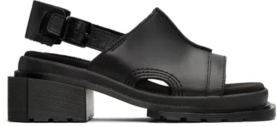 DR. MARTENS BLACK MAYBOLE OPEN TOE MULES
